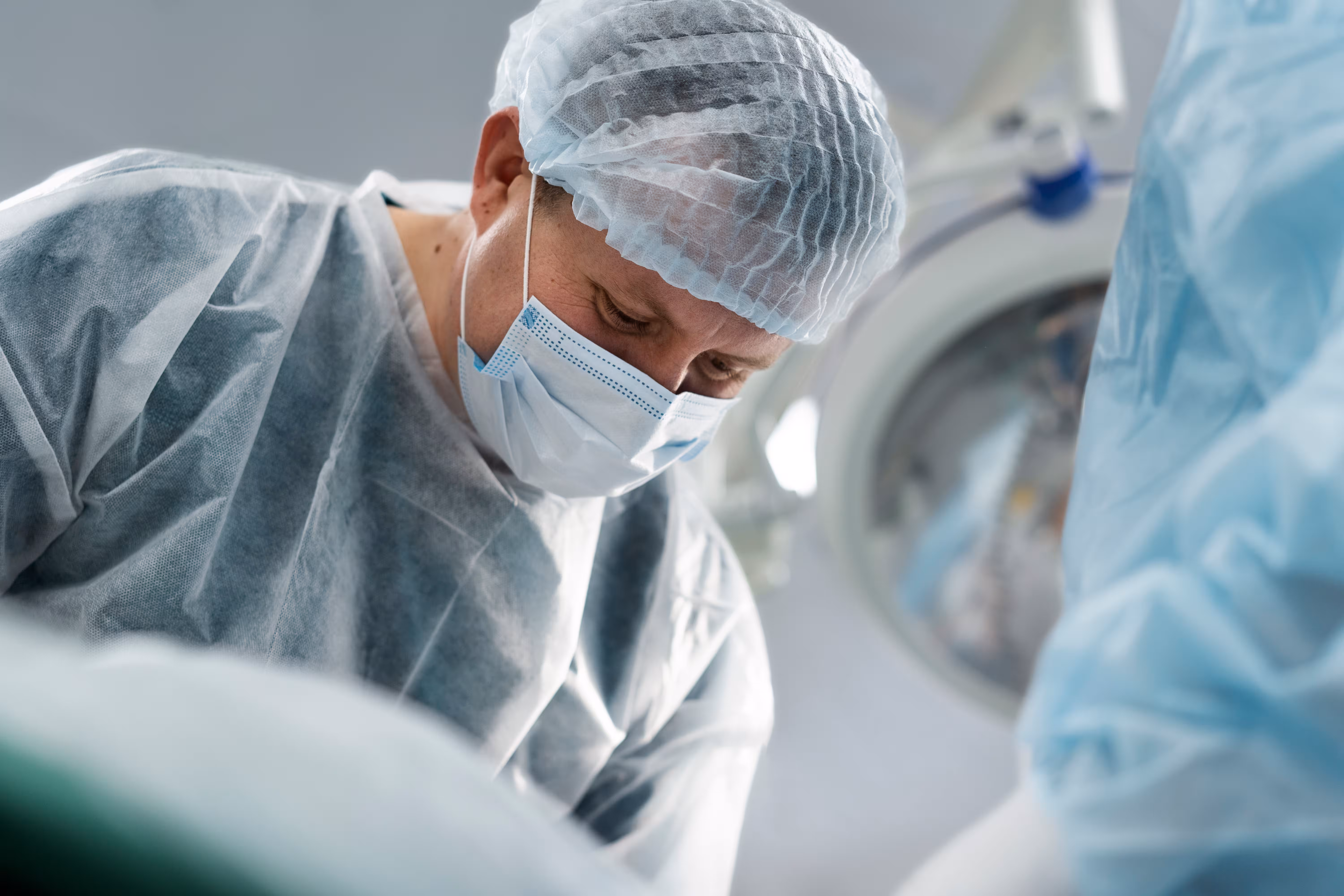 Surgical team preparing the theatre