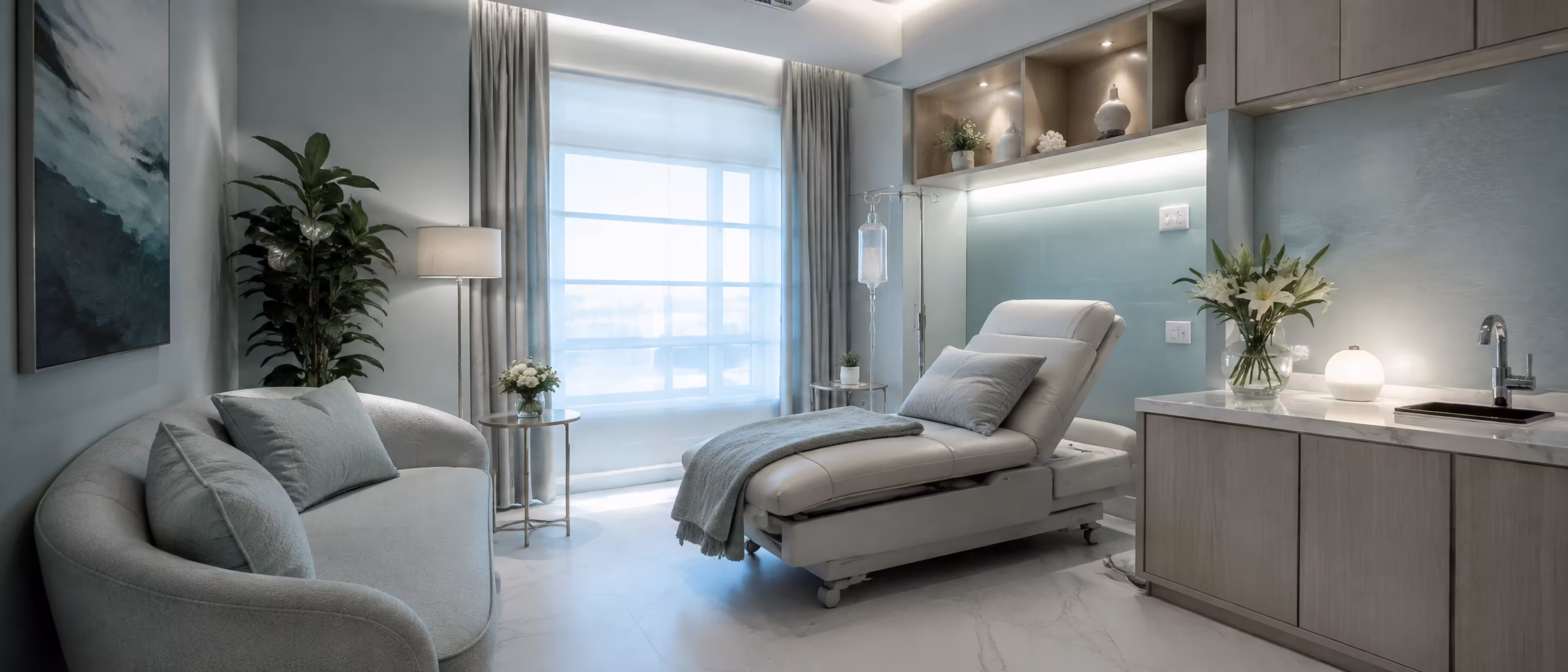 Consultation room and clinical care at the London clinic
